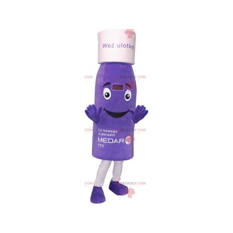 Mascotte de flacon violet. Mascotte de lotion - Redbrokoly.com