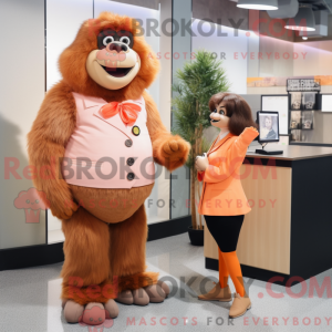 Pfirsich-Gorilla-Maskottche...