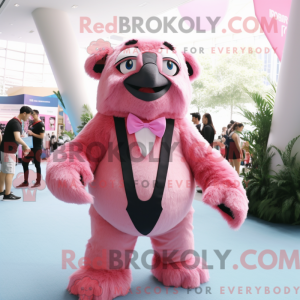 Pink Giant Sloth mascot...