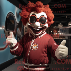 Maroon Klovn maskot kostume...