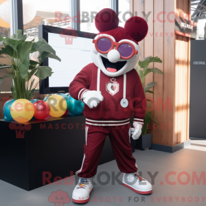 Maroon Klovn maskot kostume...