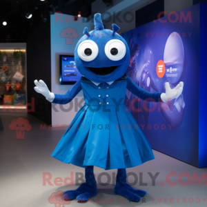 Blauwe Spin mascottekostuum...