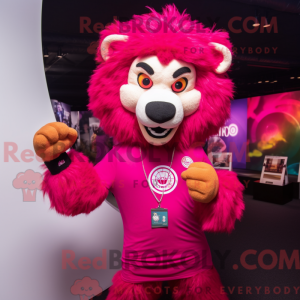 Máscara de Leão Magenta...