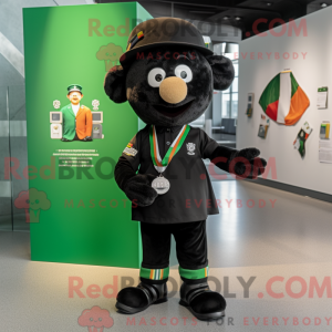 Sort irsk flag maskot...