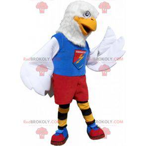 White eagle mascot in colorful sportswear - Redbrokoly.com