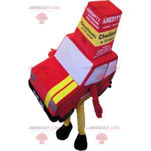 Giant red and yellow car mascot. Vehicle mascot - Redbrokoly.com