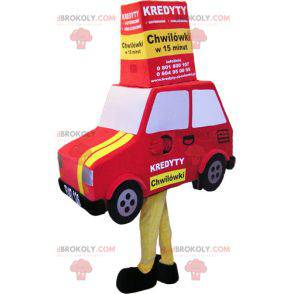 Giant red and yellow car mascot. Vehicle mascot - Redbrokoly.com