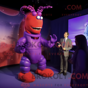 Purple Lobster mascot...