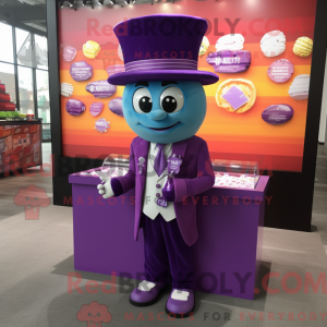 Costume mascotte de Purple...