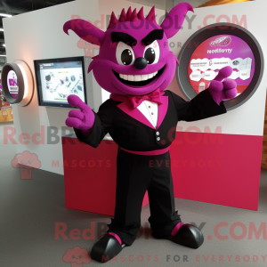 Magenta djevel maskot...