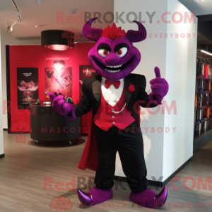 Magenta duivel mascotte...