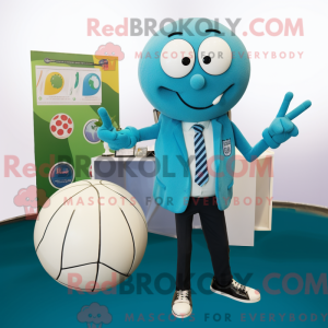 Cyan Handball Ball máscara...