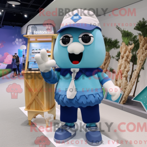 Blue Ice Cream Cone maskot...