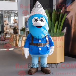 Maskotdraktfigura Blue Ice...