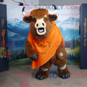 Oranje Bison mascotte...