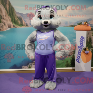 Lavendel murmeldyr maskot...