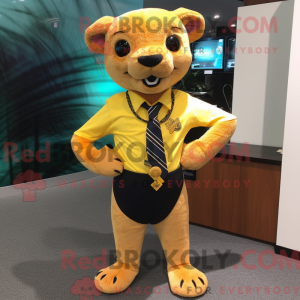 Yellow Jaguarundi mascot...