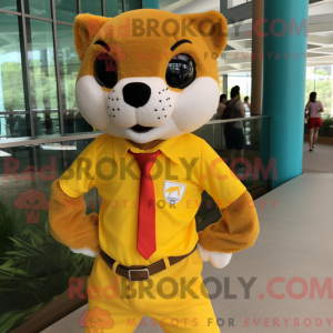Yellow Jaguarundi mascot...