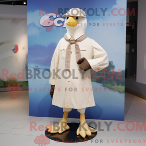 Cream Gull mascottekostuum...
