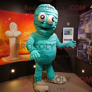 Turkis Mummy maskot kostume...
