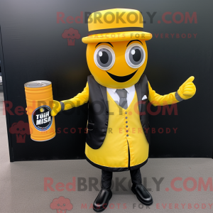 Yellow Soda Can maskot...