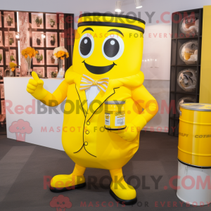 Yellow Soda Can maskot...