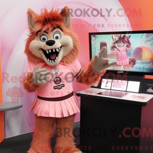 Peach Werewolf mascot...