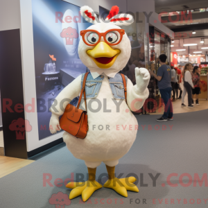 Cream Hens mascot costume...