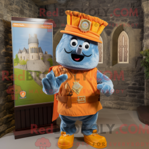 Orange Irish Castle maskot...
