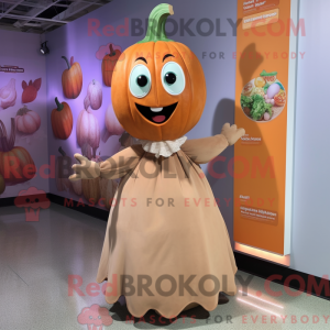 Tan Pumpkin maskot...
