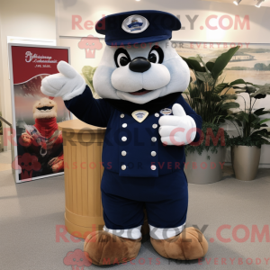 Navy Pho maskotdraktfigur...