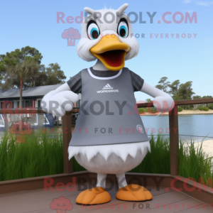 Gray Swans mascot costume...