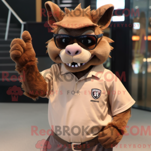 Brown Gargoyle mascot...