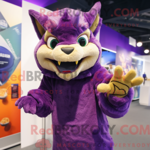Personaggio mascotte viola...