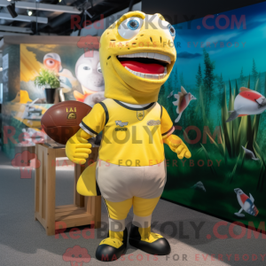 Yellow Cod mascot costume...