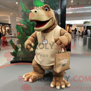 Tan Iguanodon maskot...
