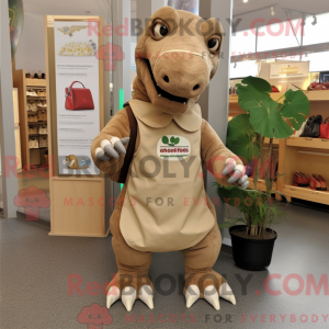 Tan Iguanodon maskot...
