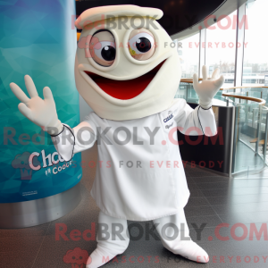 Wit Ceviche-mascottekostuum...