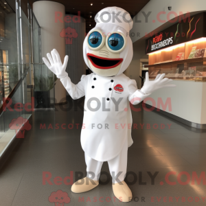 Wit Ceviche-mascottekostuum...