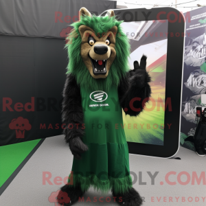 Mascotte de loup-garou vert...