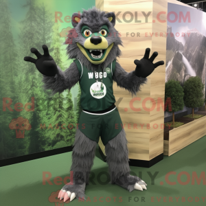 Skovgrøn varulv maskot...