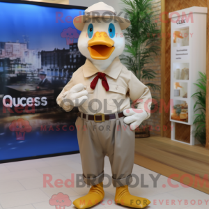 Máscara de gás bege com...