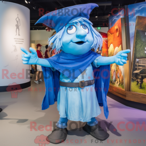 Blue Witch maskot kostume...