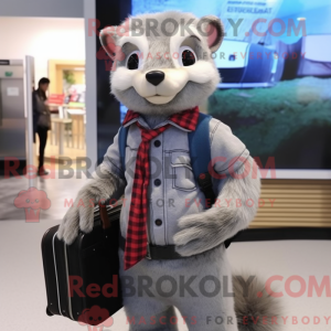 Grijze fret mascottekostuum...