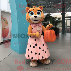 Peach Jaguar Maskottchen...