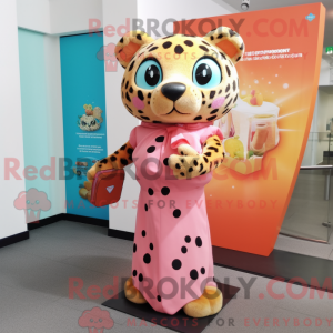 Peach Jaguar Maskottchen...