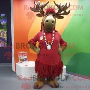 Red Irish Elk mascot...