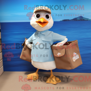 Tan Seagull mascottekostuum...