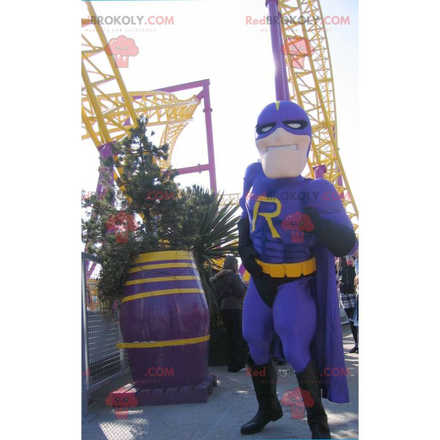 Mascotte del supereroe nella combinazione blu e gialla - Mascotte del supereroe nella combinazione blu e gialla -