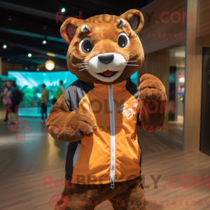 Brown Jaguarundi mascot...